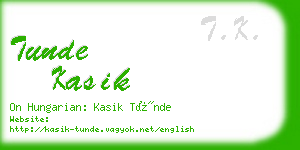 tunde kasik business card